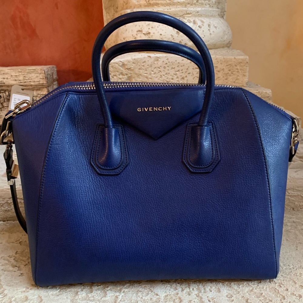 Given by Antigone Box Leather Satchel